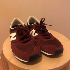 New Balance 420 v1 burgundy sneakers